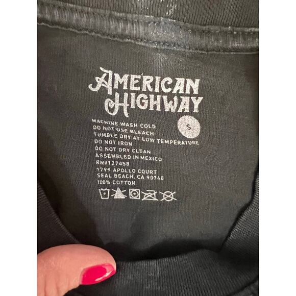 NWOT American  Highway Womens Thunder Muscle Tank Dress Black Lava Wash Size S - Picture 10 of 12